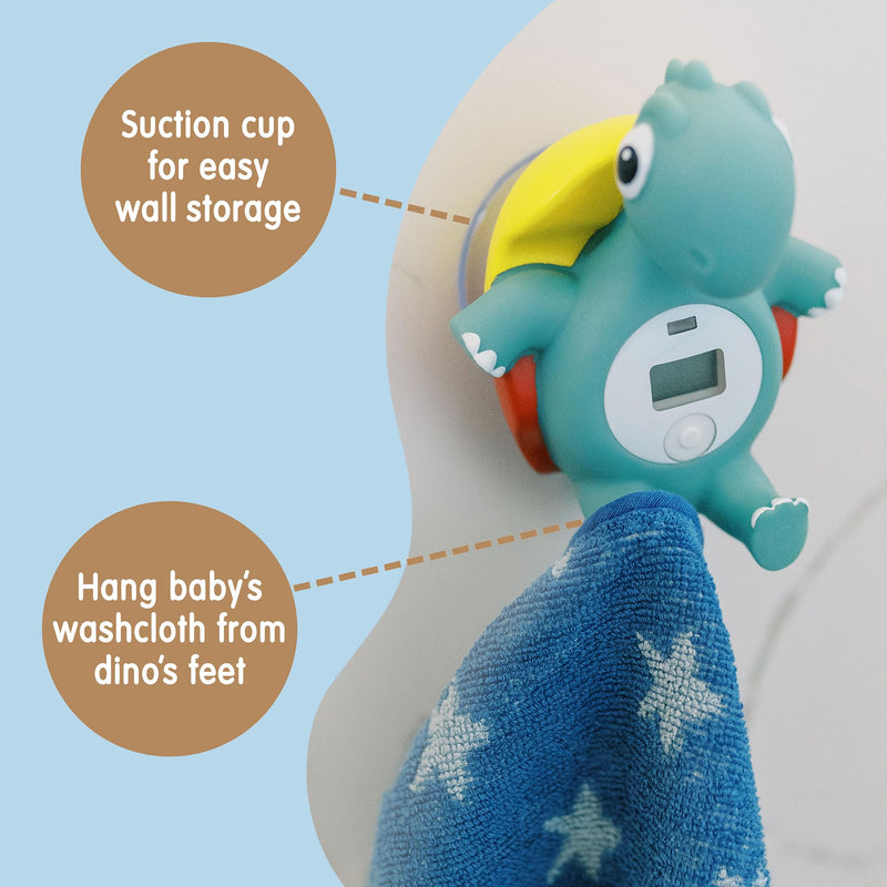 Dr. Brown's CleanUp Temposaurus Floating Bath Thermometer for Accurately Measuring Baby's Bath Water Temperature, BPA Free Temposaurus Bath Thermometer - BeesActive Australia