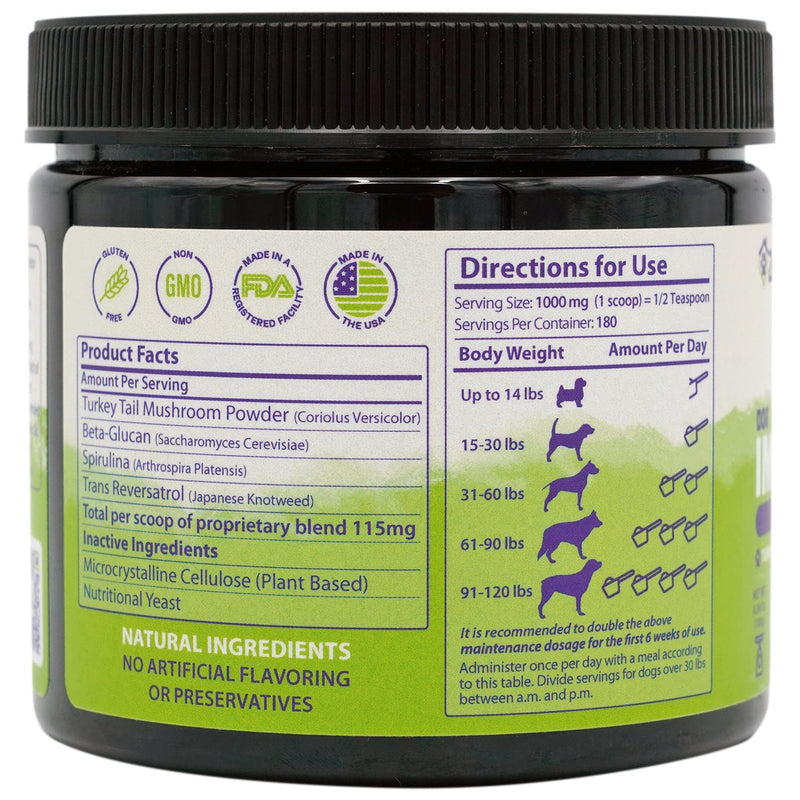 ZENAPET Allergy Immune Support Supplement for Dogs, Superfood 100% Human-Grade with Turkey Tail Mushroom, Prebiotics for Gut Health, Itchy Skin, Seasonal Allergies & Yeast - for Small to Large Breeds 6.34 1 Pack - PawsPlanet Australia
