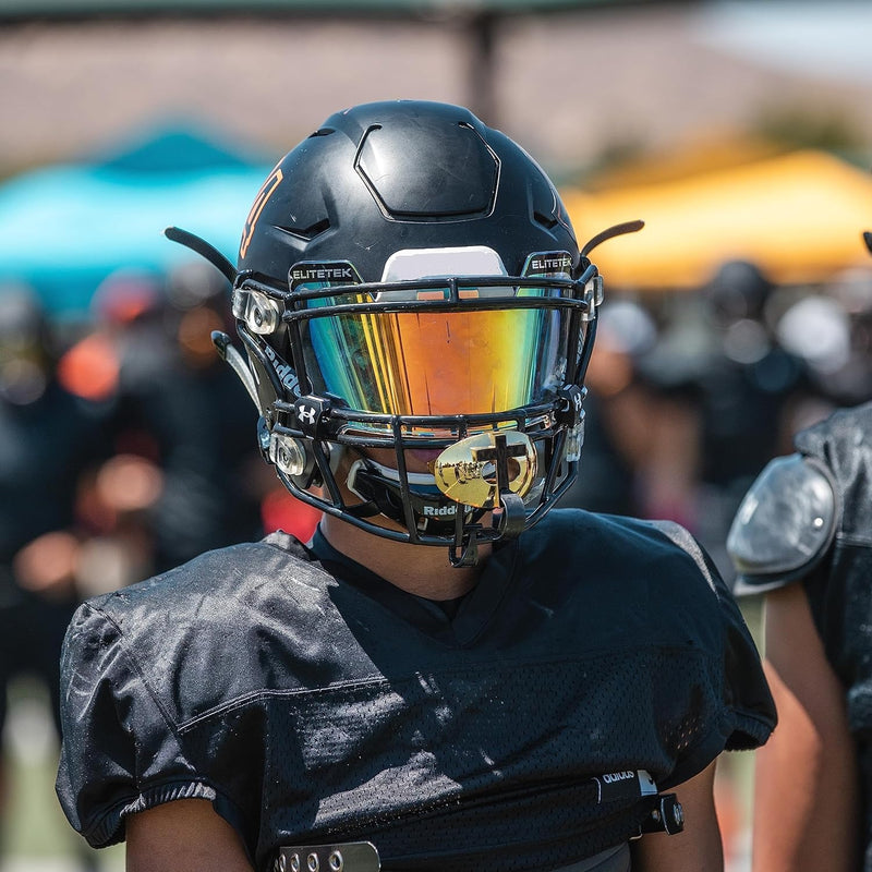 Battle Sports Cross Oxygen Football Mouthguard - Superior Airflow & Better Performance, Maximum Protection & Breathability Football Mouthpiece, Works with Braces - Cross One Size
