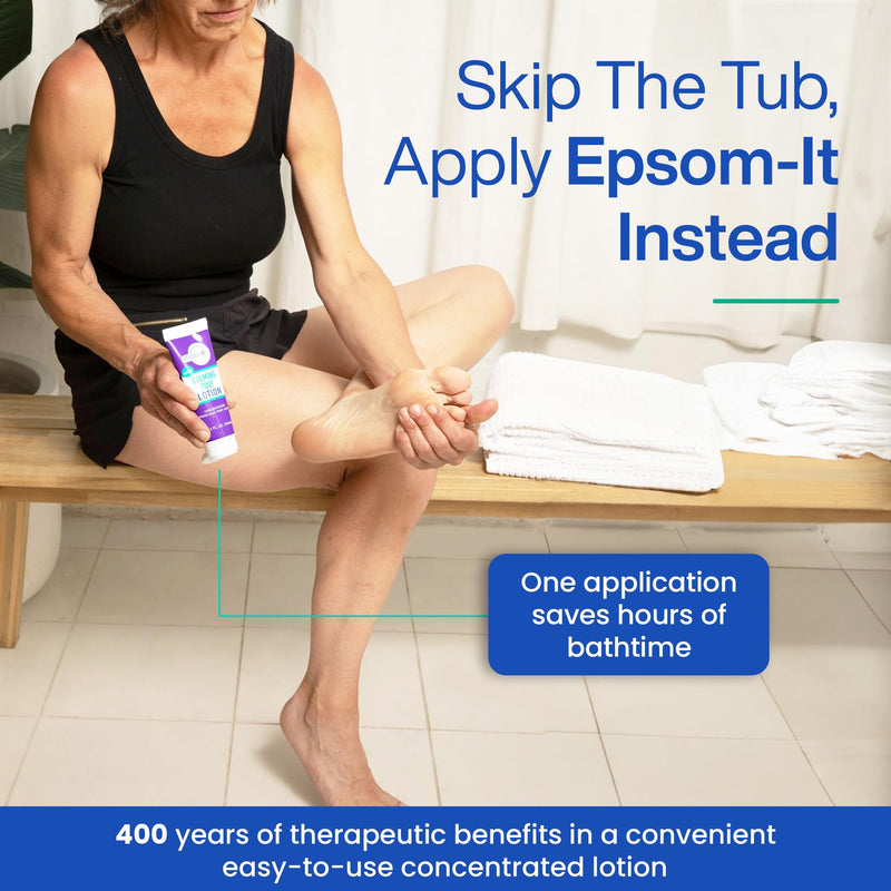 EPSOM-IT Starter Pack: Magnesium Cream for Feet, Ankles, Legs, Back & Neck - Soothing Nerve, Muscle & Calming Foot Rubs for Stiffness & Comfort - Epsom Salt Magnesium Sulfate - 3.5oz, 3-Pack 3.5 Fl Oz (Pack of 3)