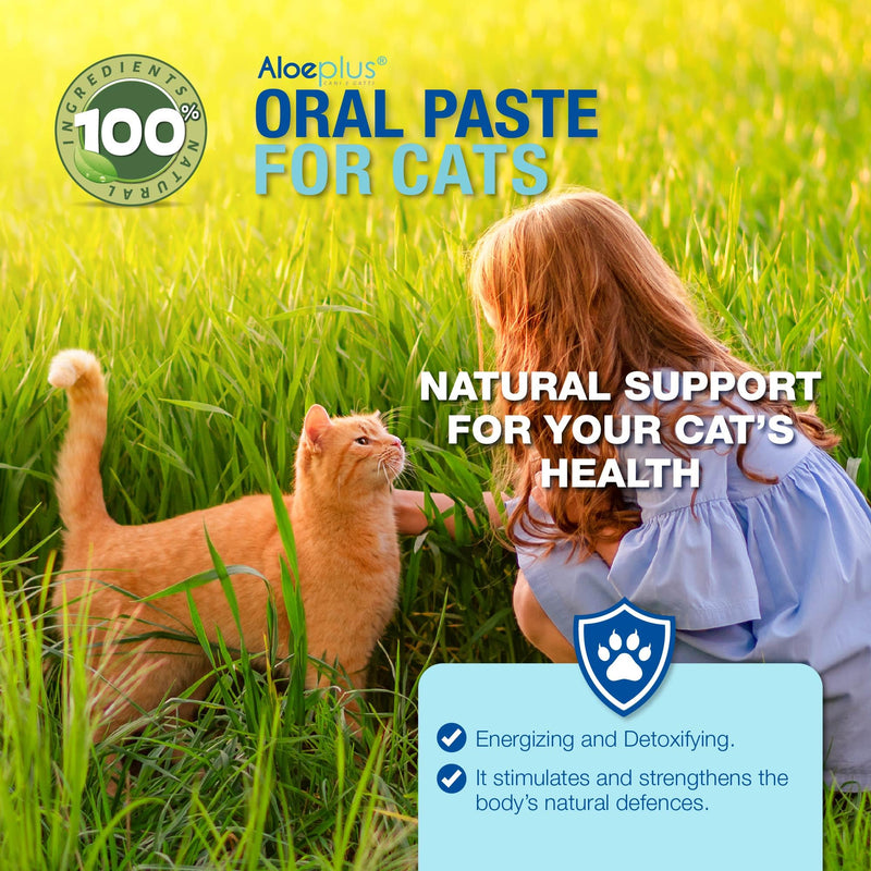 Cats Oral Paste - Complementary Energy Food, Detoxifying with Organic Aloe Arborescens, Strengthens the Natural Defenses of Older Cats and Kittens, Against Bad Breath (1 pc) (15 ml)