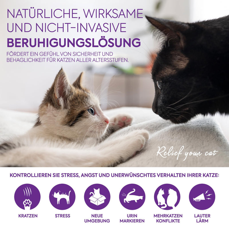 TopSum Pheromones Cat Diffuser Kit: Cat Pheromones Starter Set - Relaxation & Anti-Stress Agent for Cats - Cat Calming Diffuser Kit - Cat Anti-Stress Pheromones, 2 Pack (Purple) Purple - BeesActive Australia