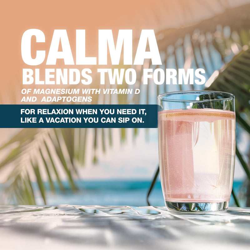 Calma – Watermelon Lime Calming Drink Mix, Magnesium Glycinate & Citrate with KSM-66 Ashwagandha, L-Theanine & Vitamin D3 (CELLg8) – Sugar Free, Non-GMO – 31 Servings