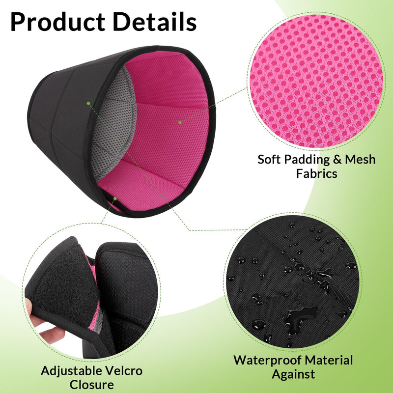 CITÉTOILE Neck collar for dogs, comfortable protective measures, protective collar for dogs, adjustable dog collar, prevention of bite and neck collar lick wounds, pink grey, M pink + grey - BeesActive Australia