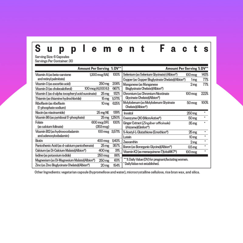 Seeking Health Optimal Prenatal MF - Digestive & Immune Support Supplement for Women - Pregnancy Support Supplement with Folate, Vitamin A, Ginger, & Vitamin B12-180 Capsules