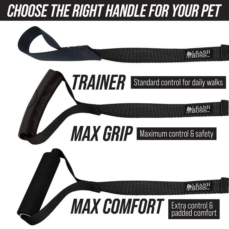 Leashboss Extra Long Dog Leash - Long Lead Leash for Dog Training - Recall Leash for Dogs Outside 20 Foot Black - BeesActive Australia