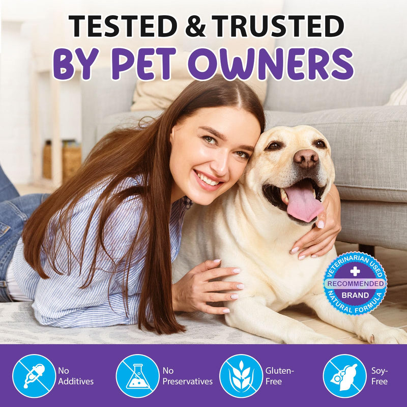 Melatonin for Dogs, Dog Melatonin, Anxiety Relief & Sleep Aid for Dogs, Liquid Calming Drops for dogs & cats, Helps with Noise, Fireworks, Separation Anxiety & Travel Stress, Bacon Flavor, 60ml