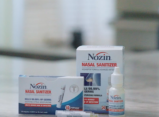 Nozin® Nasal Sanitizer® Antiseptic 12mL Bottle | Kills 99.99% of Germs | 60+ Applications | Trusted by Hospitals | Made in the USA