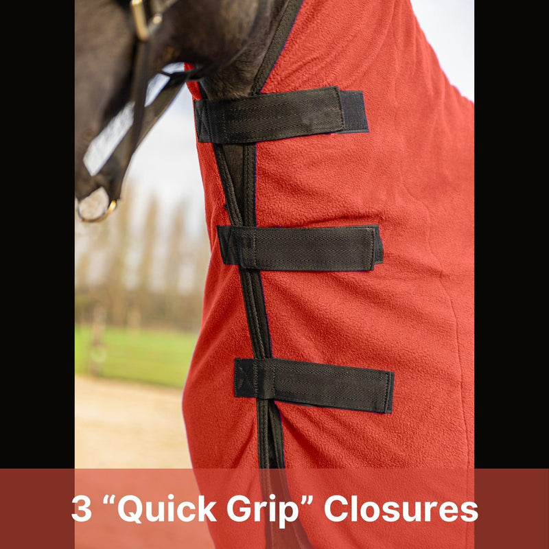 RESISTANCE Long Lasting & Warm Soft Fleece Contour Cooler for Horse (Small (62"-66"), Red) Small (62"-66") - BeesActive Australia