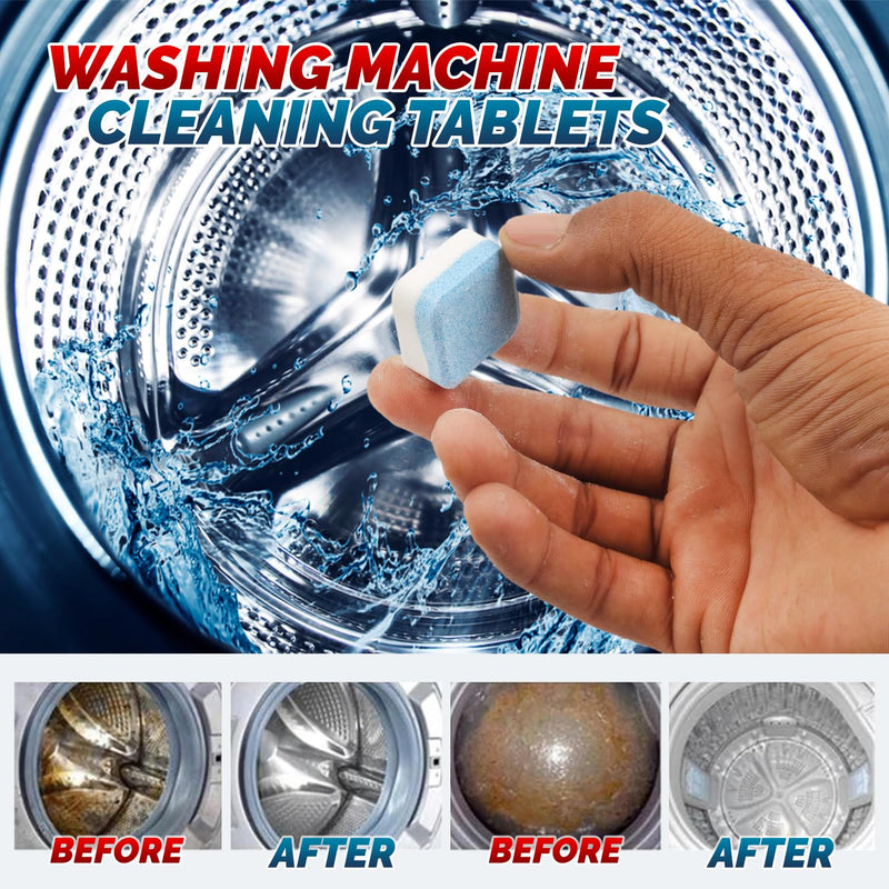 Washer Machine Cleaner Tablets, 8 ct., Advanced Descaling and Odor Eliminator, Concentrated Time Release Formula, Top and Front Load Appliances - BeesActive Australia