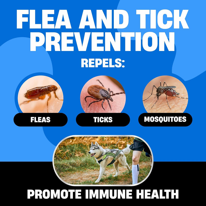 Natural Flea and Tick Prevention for Dogs - Dog Flea and Tick Treatment Chewable - Safe Flea Treatment Dogs of All Breeds & Ages - Flea Chews for Dogs - Flea Pills for Dogs for Dog Flea & Tick Control Duck - BeesActive Australia