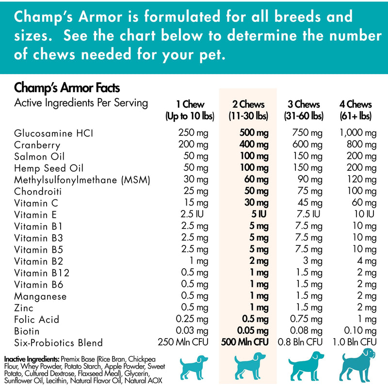 Dog Multivitamin 10-in-1 with Glucosamine - Hip Joint Support, Skin & Coat, Digestive Health, Immune Boost - Salmon Oil, Probiotics, MSM - All Natural Daily Chews for Dogs All Breeds - 120 Count