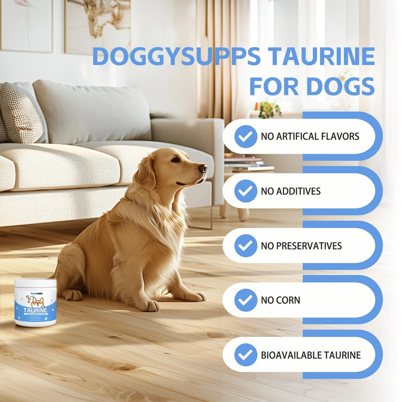 Doggy Supps Taurine - Taurine Supplement for Dogs - Immune Support, Boost Energy & Vitality, Skin & Coat Health for Heart, Vision & Daily Wellness - 200 Grams (1pc) 1pc