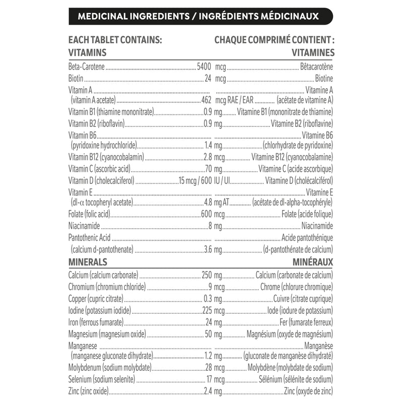 Materna Nestle Prenatal Postpartum Vitamin & Mineral Supplement 100 Tablets | 23 Essential Vitamins and Minerals, 100 Percent RDA Of Folic Acid