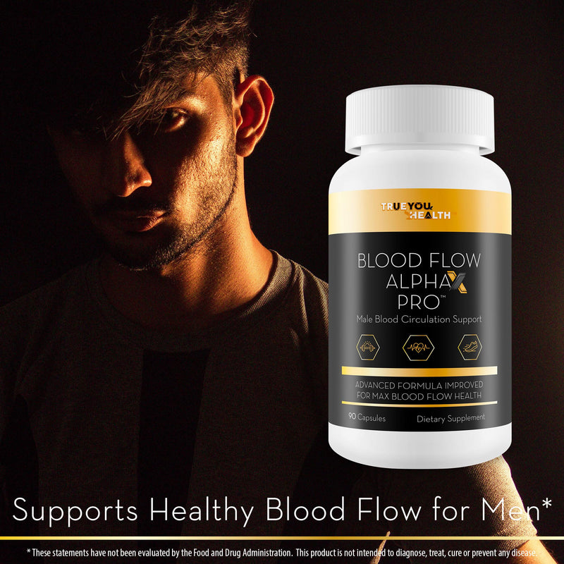 Blood Flow Alpha X Pro - Improved Formula - Our Best Alpha X Male Blood Circulation Support Supplement - Healthy Blood Flow Supplement Alpha X Pills - Advanced Blood Flow Booster - Alpha X Supplement