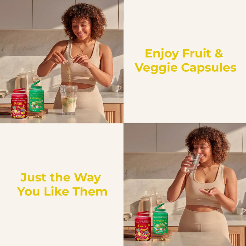 Fruits and Veggies Whole Produce Dietary Supplement | 90 Fruit, 90 Veggies