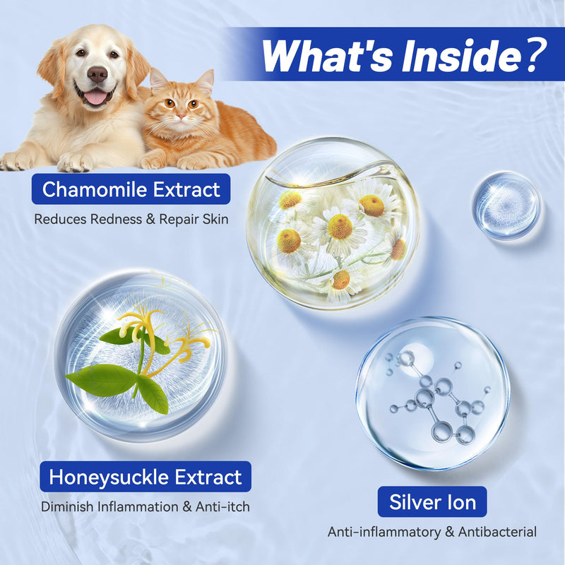 120ml Ear Cleaner for Dog & Cat - Ear Infection Treatment Without Irritation - Dog Ear Wash for Itch Relief & Soothing Inflammation - Ear Wax, Powder and Odor Removal Drops 1 - PawsPlanet Australia