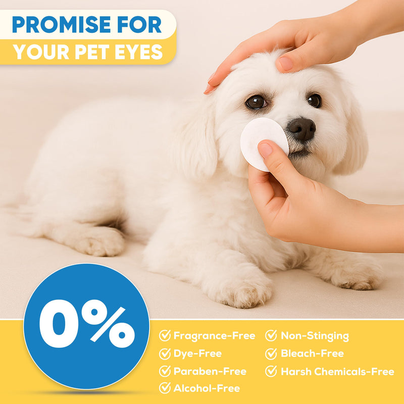 Pet Eye Wipes for Dogs & Cats – Extra-Large Textured Pads Remove Discharge, Crust & Tear Stains – Hypoallergenic Cleaner for Eyes, Wrinkles & Face – Soothing Witch Hazel & Chamomile Formula – 120ct Dog Eye Wipes(120Ct,Pack of 1)