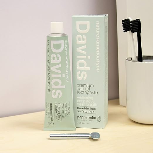 Davids Whitening Tooth Paste (Peppermint) 5.0 oz (149 g) - BeesActive Australia