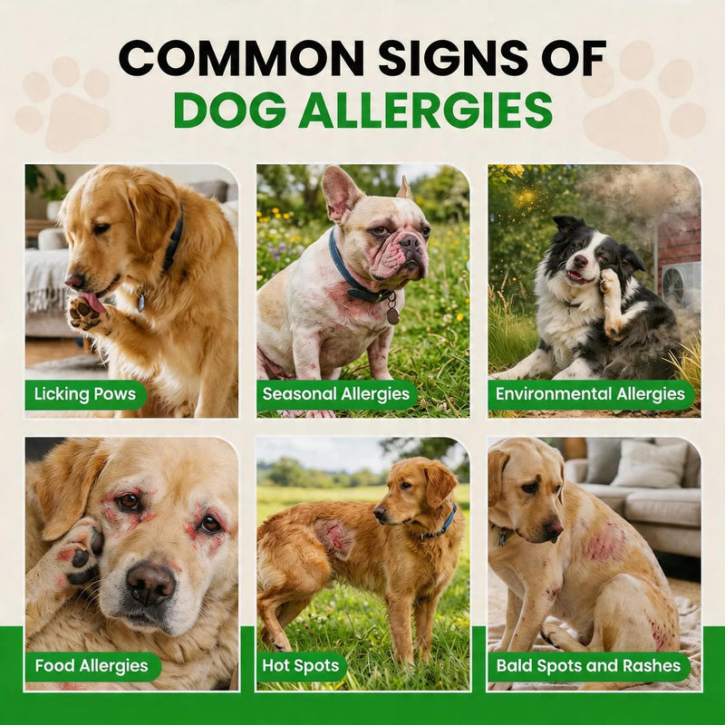 Dog Allergy Chews 200 Ct - Itch Relief for Dogs Immune Support with Colostrum Probiotics & Omega 3 - Seasonal Allergies Anti-Itch Skin & Coat Supplement, Itchy Skin & Paw Relief Bites - Beef Flavor