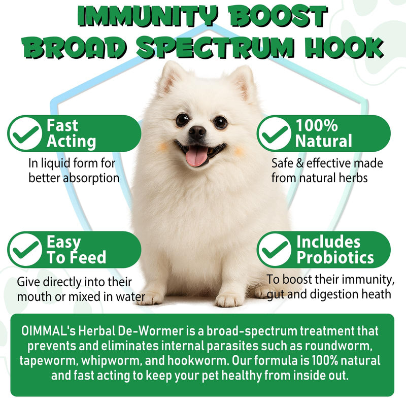 Specifically Formulated for Dogs, Natural Intestinal Defense for Dogs, Herbal Cleanse, Digestive Support for All Dog Breeds, Puppy & Kitten, Gut Health, Supplement Drops, Advanced Broad Spectrum 1 Pack for dog