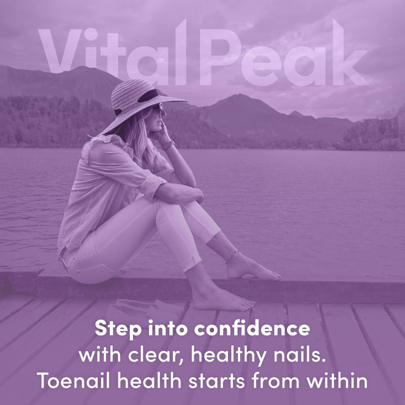 Vital Peak® Toenail Peak - Healthy Nail Support Supplement - Promotes Gut Health & Immune Function - with Olive Leaf Extract, Sweet Wormwood, Oregano, Garlic & More - Gluten-Free - 60 Capsules - BeesActive Australia