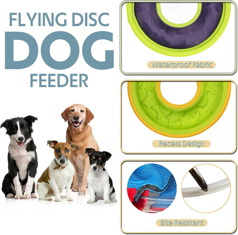 3 Pcs Dog Flying Discs, Interactive Dog Flyer Toys, Feedable Lightweight Dog Catch and Fetch Toys for Small Medium Large Dogs, Floats in Water & Safe on Teeth, 9.05 Inch - BeesActive Australia