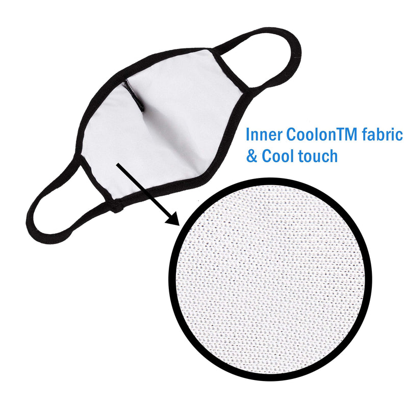WITHMOONS Cloth Face Mask Washable Reusable 3-Ply Mouth Shield with Nose Wire 3PACK EU0304 Black 1 Count (Pack of 3)