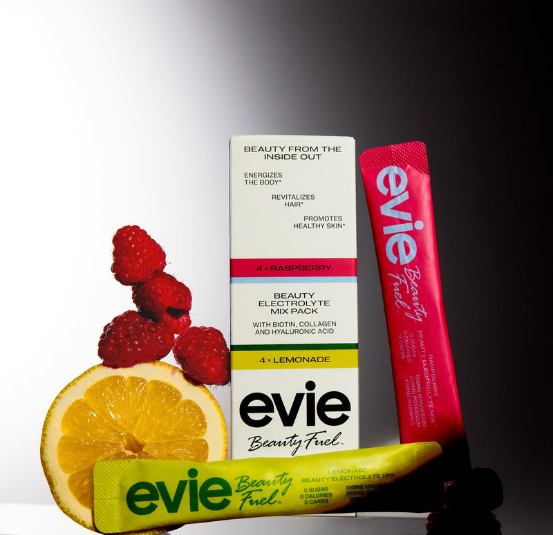 Electrolyte Powder Variety Pack | Collagen, Biotin & Hyaluronic Acid Drink Mix for Glowing Skin, Hair and Nails Raspberry/Lemonade