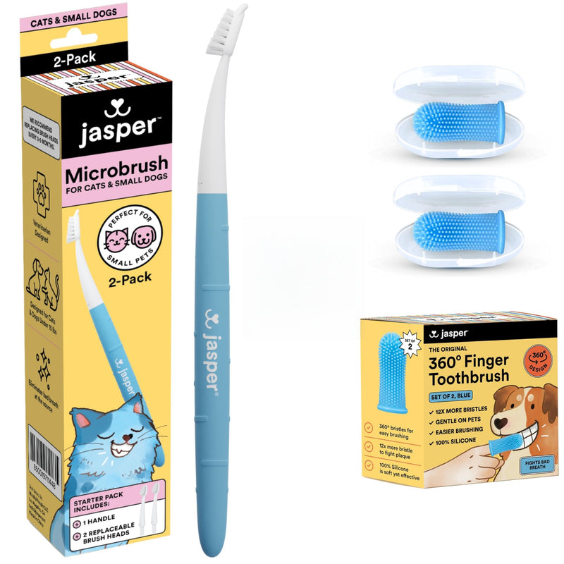 Jasper Fingerbrush + Microbrush Bundle for Cats & Small Dogs