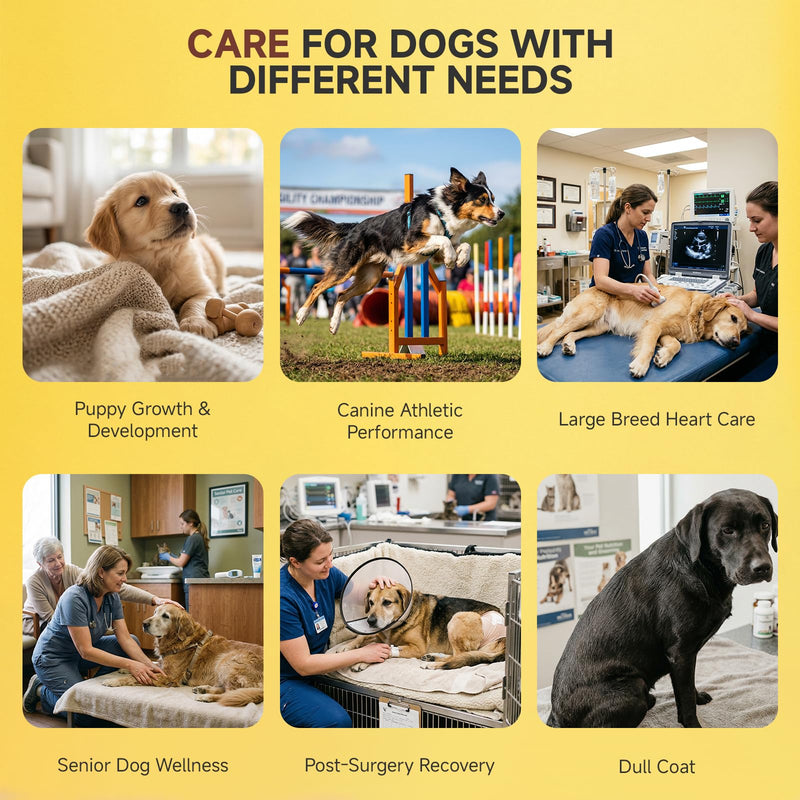 Amino Acids for Dogs,Dog Vitamins and Supplements, Support Immunity, Digestion, Skin & Coat, Muscle Health, Contains Lysine, DL-Methionine and Taurine