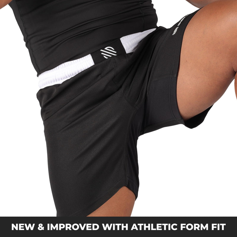 Sanabul Essential MMA Shorts for Men Boxing No Gi Jiu Jitsu Grappling BJJ Shorts 36 White