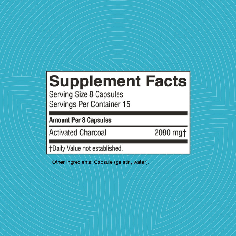 Nature's Sunshine Activated Charcoal 120 Capsules
