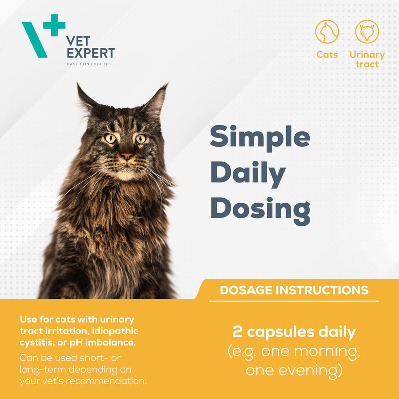 Vet Expert UrinoVet Cat Dilution - Supports Kidneys and Crystal Formation, Natural Anti-Inflammatory and Aids Urination - 45 Twist off Capsules