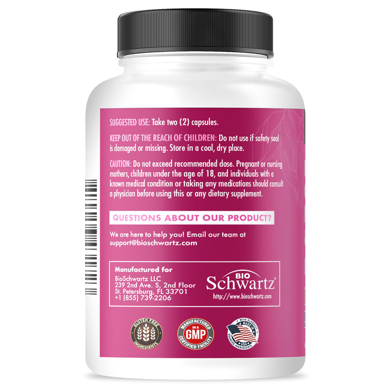 BioSchwartz Biotin Collagen Keratin Supplement - Hair Vitamins for Women | 10000mcg Biotin with Hyaluronic Acid & B Complex - Non-GMO Beauty Supplement - Hair and Nails Vitamins for Women - 60 Count
