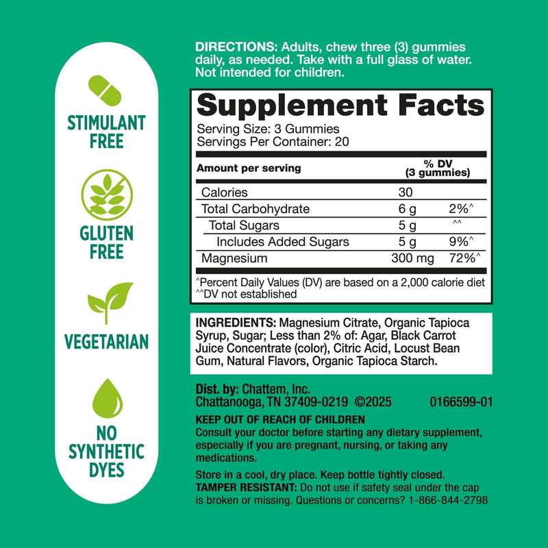Dulcolax Daily Gut Support Gummies, Magnesium Formula, Stimulant-Free, Berry Flavor, 60 Count Mixed Berry