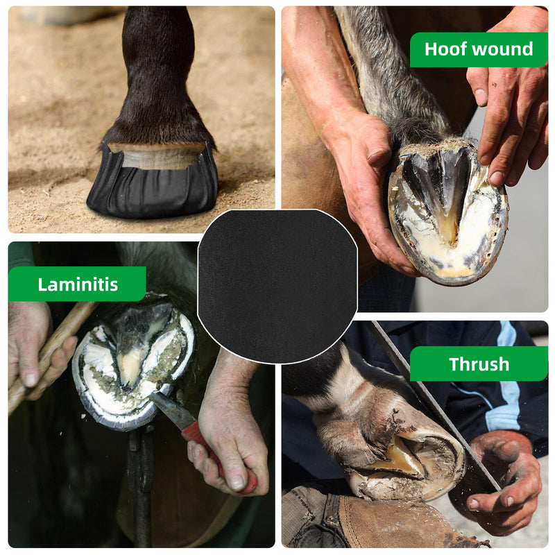 6/12 Pack Horse Hoof Tape, Cotton Strong Sticky Horse Hoof Wraps, Breathable Magic Cushion Hoof Packing, Additional Protection for Hoof Hoove Wound Management and Laminitis Abscess Relief (6) 6 PACK