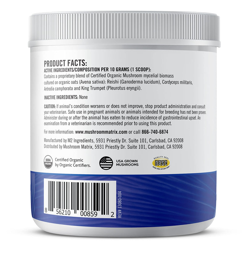 Om Mushroom Matrix - Equine | Wellbeing | USA Grown Human-Grade Organic Mushroom Powder Show Safe Horse Supplement | Wellness, Recovery, & Senior Support | 300 Grams, 10.5 oz - PawsPlanet Australia
