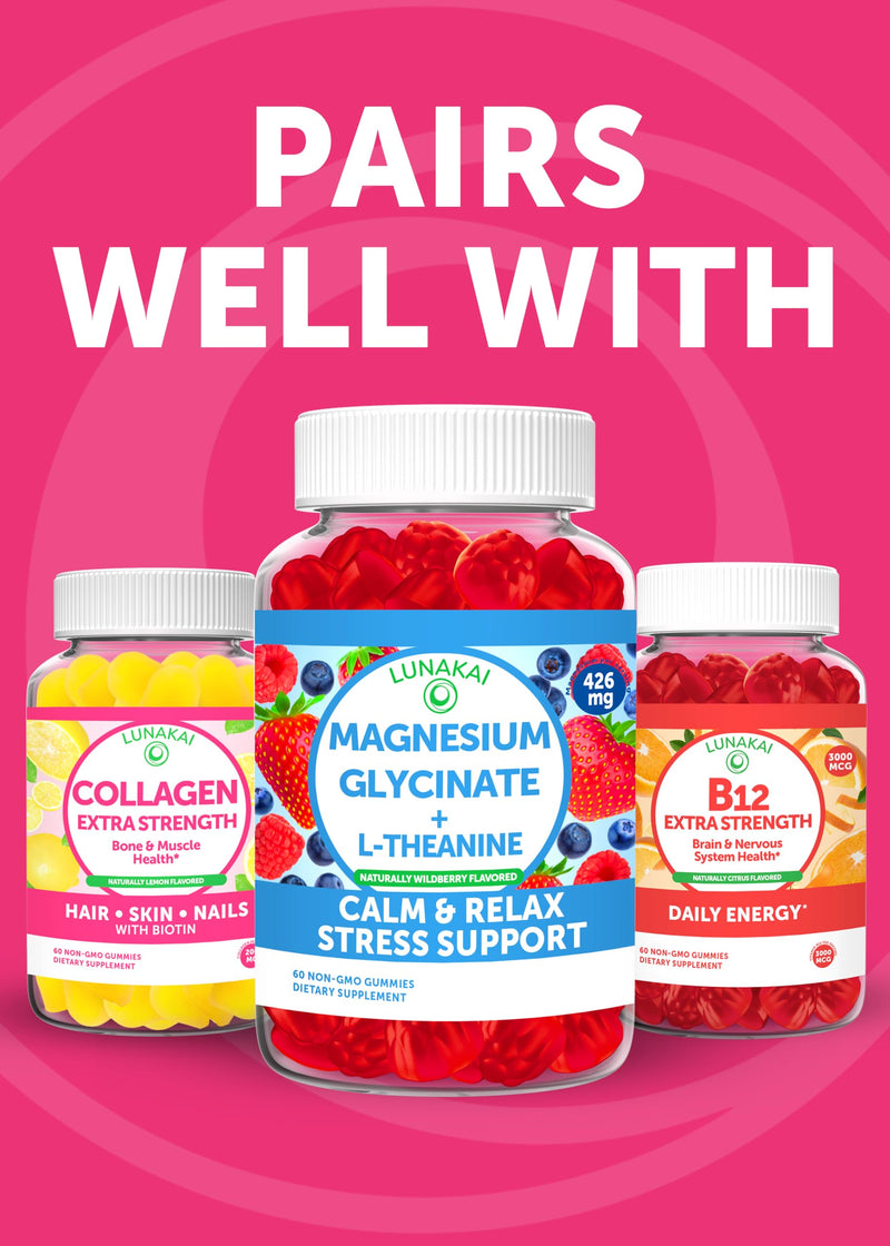 Lunakai USA Made Vitamin D3 K2 Gummies with Calcium – 3-in-1 Daily Vegan Supplement for Bone & Immune Support for Women, Men & Kids, 60ct 60 Count (Pack of 1) Vitamin D3 + K2