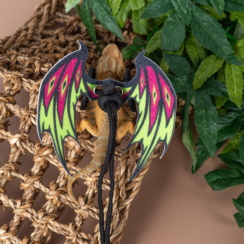 2 Pack Bearded Dragon Lizard Harness Leash Set, Adjustable Reptile Lizard Leashes with Adorable Dinosaur Wing for Geckos, Chameleon, Lizard - BeesActive Australia