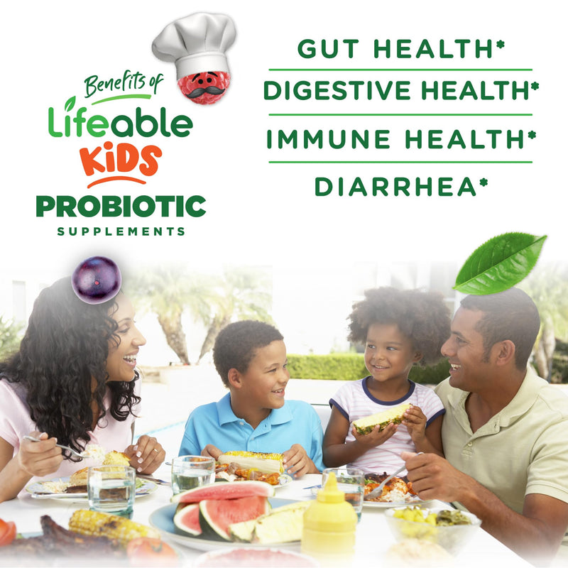 Kids Probiotics Gummies | 2 Billion CFU | Great Tasting Kids Probiotic Gummies | for Gut Health, Digestive Support, and Immune Support | 90 Probiotic Gummies for Kids and Toddlers | Lifeable