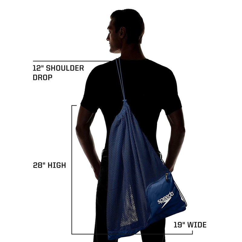Speedo Drawstring Ventilator Mesh Equipment Bag Blue Grotto - BeesActive Australia