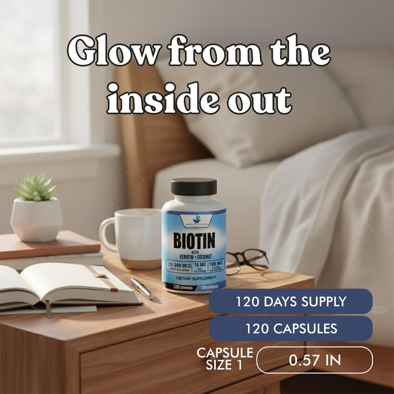 American Standard Supplements Biotin 20,000mcg with Keratin, Coconut Powder and Zinc, Biotin Supplement for Women and Men,120 Veggie Capsules, 120 Day Supply 120 Count (Pack of 1)