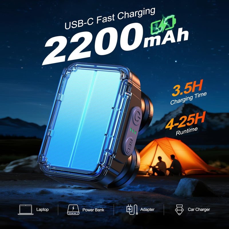 Running Lights for Runners 800LM, 6 Modes Running Light with 45°Adjustable Tilt, IPX5 Waterproof Rechargeable Visibility Reflective Vest for Night Walking/Cycling/Jogging, 4-25Hrs Runtime - BeesActive Australia