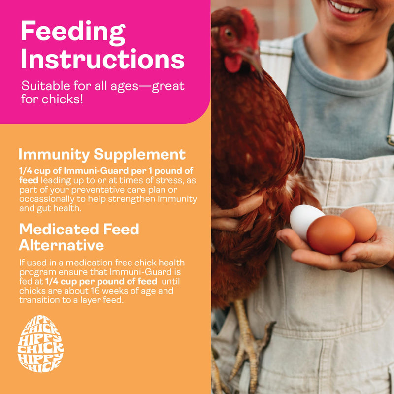 Hippy Chick Immuni-Guard + Omega Booster Bundle – Chicken Immune Support, Probiotics & Prebiotics, Omega-3 Egg Laying & Feather Health Supplement – Natural Poultry Treat & Flock Wellness Pack
