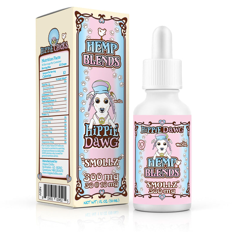 Hippie Dawg Smallz Hemp Oil for Small Dogs (5-25 lbs) - Advanced Hip and Joint Support with Glucosamine, Collagen, Bromelain & Omega 3 6 9 - Natural Pet Tincture for Mobility & Comfort - 1oz
