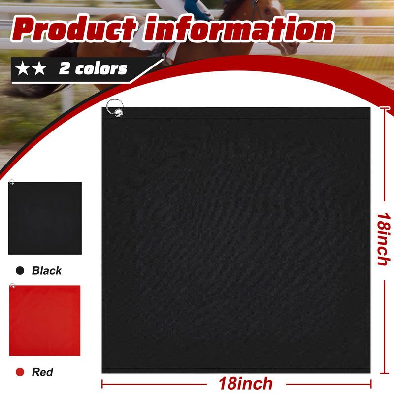 Sunnyray 48" Horse Training Flag Horse Training Equipment with 4 Feet Replacement Flags and Telescopic Handheld Flagpoles, Red, Black - BeesActive Australia