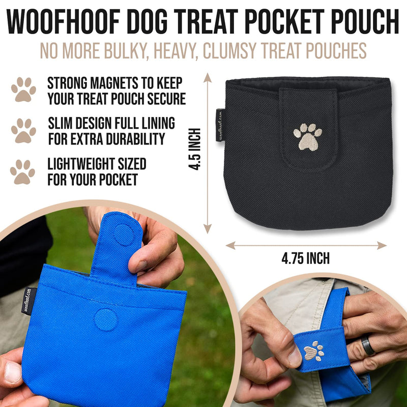 Dog Treat Pouch, Black Pocket Sized Training Treat Pouch - Lightweight Dog Treat Holder with Magnetic Flap For Stability, Perfect Dog Accessories, Made of Durable Nylon, Machine Washable - BeesActive Australia