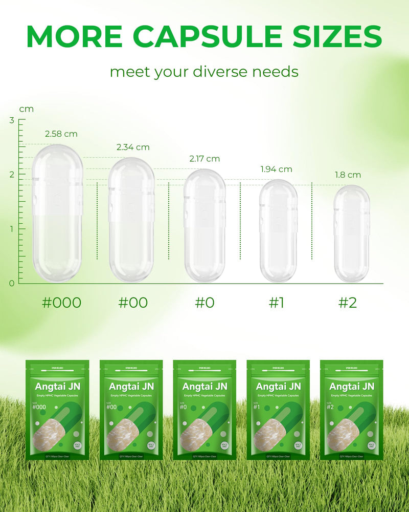 Vegan Empty Pill Capsules Size 2 Plant Based Clear (100 Count) Gluten Free, Non-GMO, Halal Certified Caps Filling Kit with 2 Spoons for Vegetarian DIY Your Own Supplements 100 Count (Pack of 1)