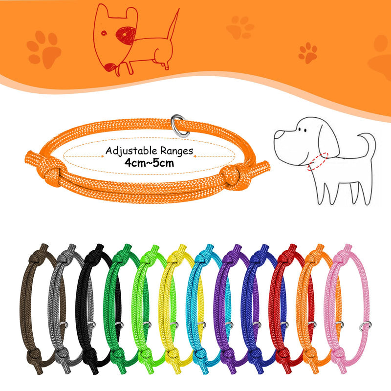 tonyg-p Pack of 12 Puppy ID Collars Puppy Collars Adjustable Soft Puppy Collars with Jump Rings for Newborn Puppies Kittens, 12-20cm - BeesActive Australia